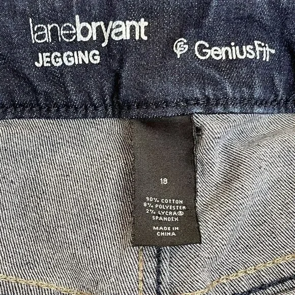 Lane Bryant Jegging Size 18 Genius Fit Jeans Dark Wash Stretchy Plus Size - Picture 3 of 6